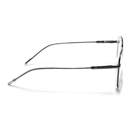 Eyejack Transparent & Grey Hexagonal Eyeglasses for Men & Women (2503FCL1565-C9)