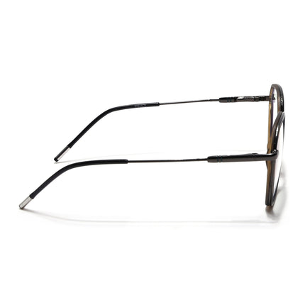 Eyejack Demi Brown & Grey Hexagonal Eyeglasses for Men & Women (2503FCL1566-C10)