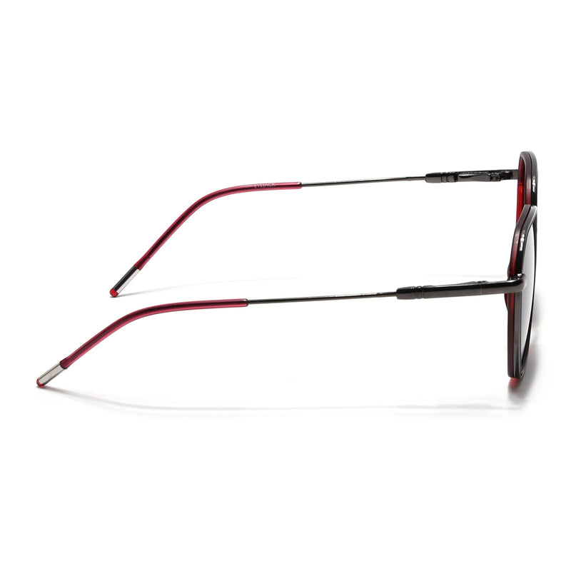 Eyejack Red & Grey Hexagonal Polarized Sunglasses for Men & Women (2503PCL1481)