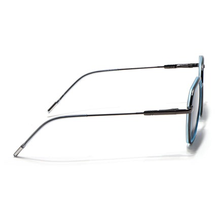 Eyejack Sky Blue & Grey Hexagonal Polarized Sunglasses for Men & Women (2503PCL1482)