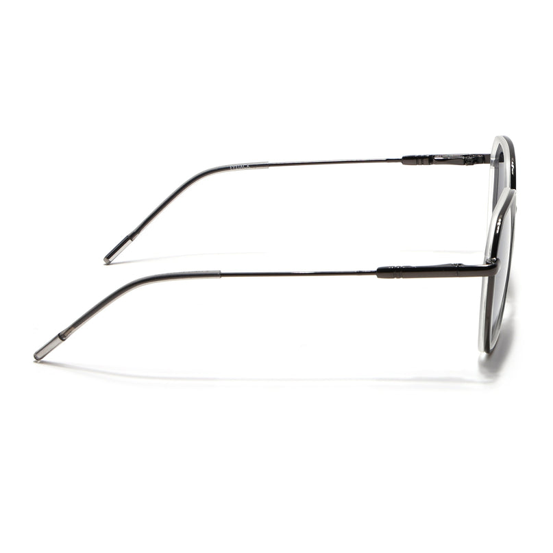 Eyejack Transparent & Grey Hexagonal Polarized Sunglasses for Men & Women (2503PCL1487)