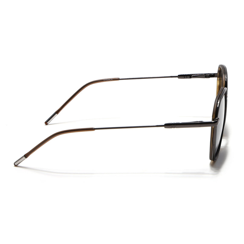 Eyejack Demi Brown & Grey Hexagonal Polarized Sunglasses for Men & Women (2503PCL1488)