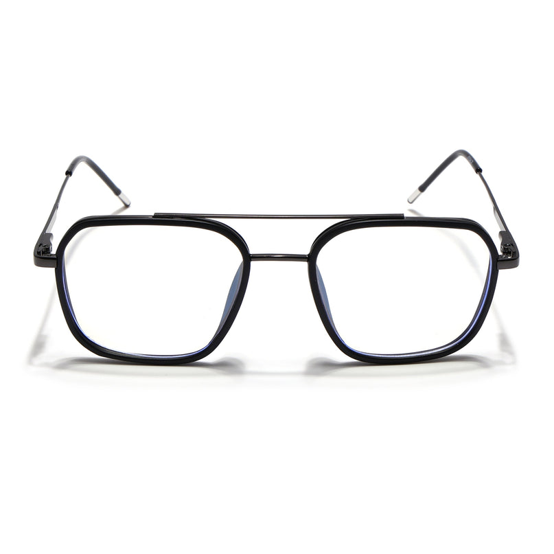 Eyejack Black & Grey Wayfarer Eyeglasses for Men & Women (2504FCL1567-C1)