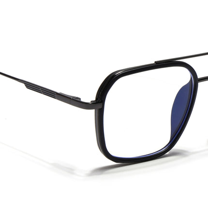 Eyejack Black & Grey Wayfarer Eyeglasses for Men & Women (2504FCL1567-C1)