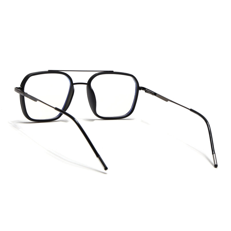 Eyejack Black & Grey Wayfarer Eyeglasses for Men & Women (2504FCL1567-C1)