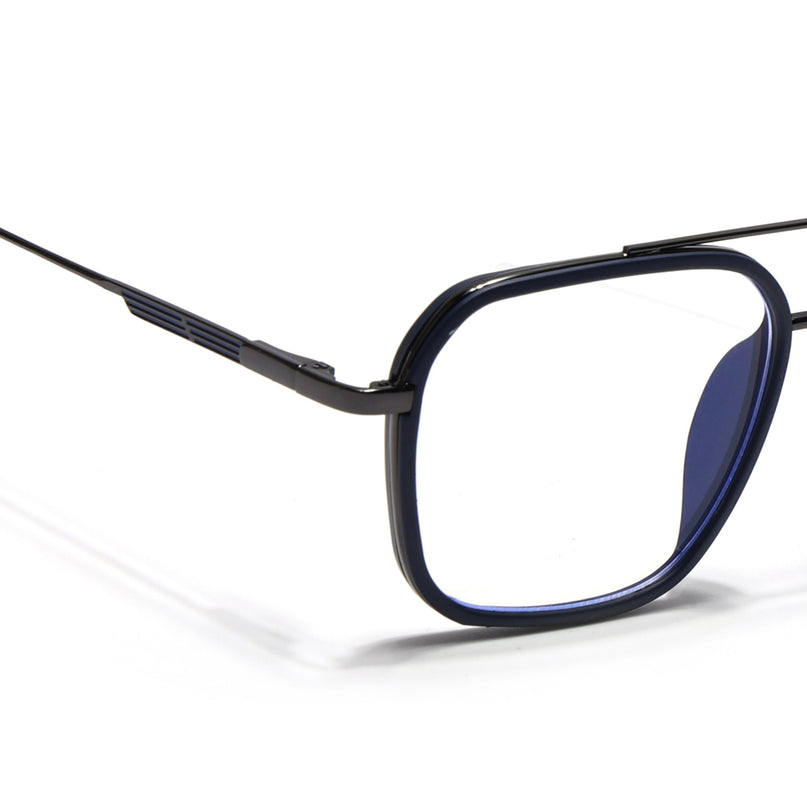 Eyejack Blue & Grey Wayfarer Eyeglasses for Men & Women (2504FCL1568-C2)