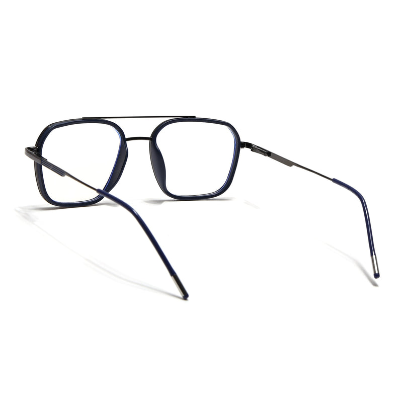 Eyejack Blue & Grey Wayfarer Eyeglasses for Men & Women (2504FCL1568-C2)