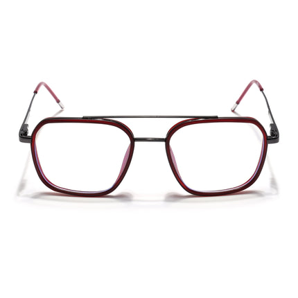 Eyejack Red & Grey Wayfarer Eyeglasses for Men & Women (2504FCL1569-C3)