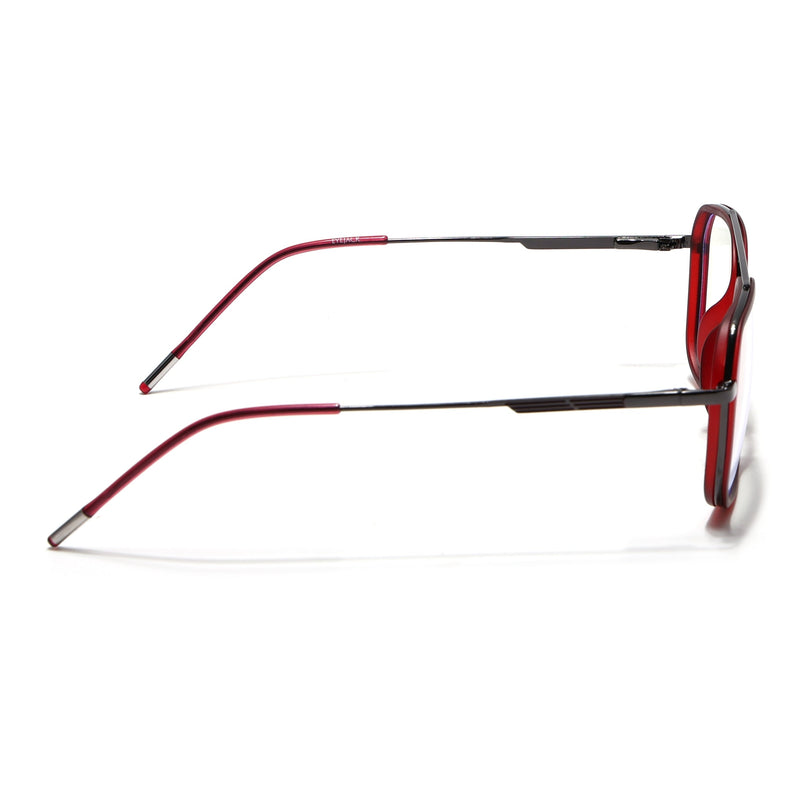 Eyejack Red & Grey Wayfarer Eyeglasses for Men & Women (2504FCL1569-C3)