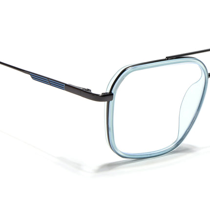 Eyejack Sky Blue & Grey Wayfarer Eyeglasses for Men & Women (2504FCL1570-C4)