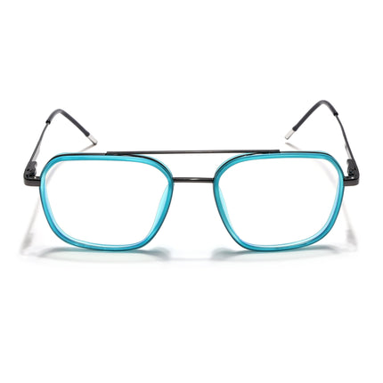 Eyejack Sea Green & Grey Wayfarer Eyeglasses for Men & Women (2504FCL1571-C5)