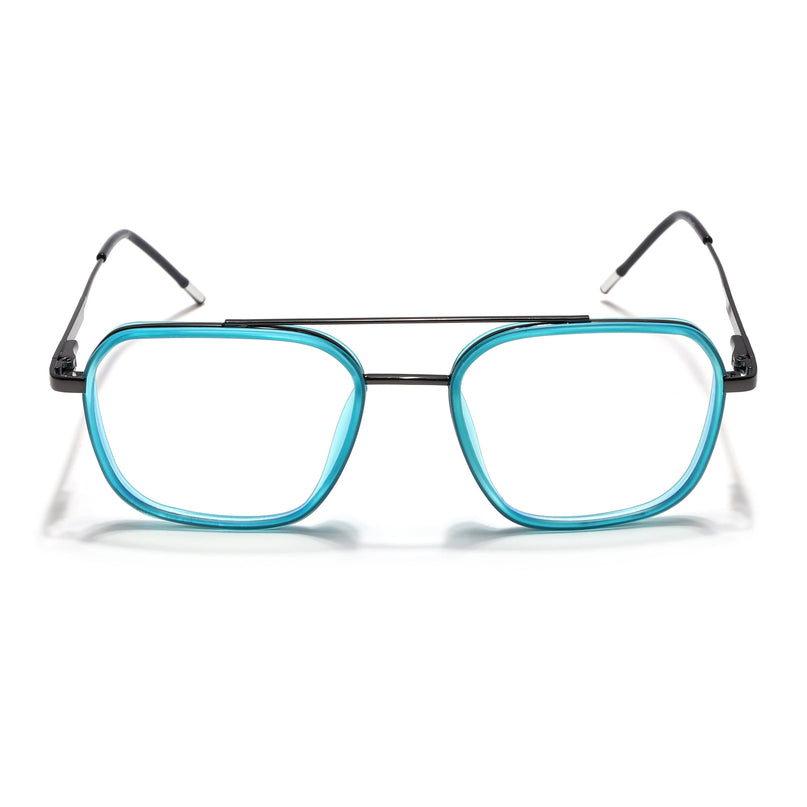 Eyejack Sea Green & Grey Wayfarer Eyeglasses for Men & Women (2504FCL1571-C5)