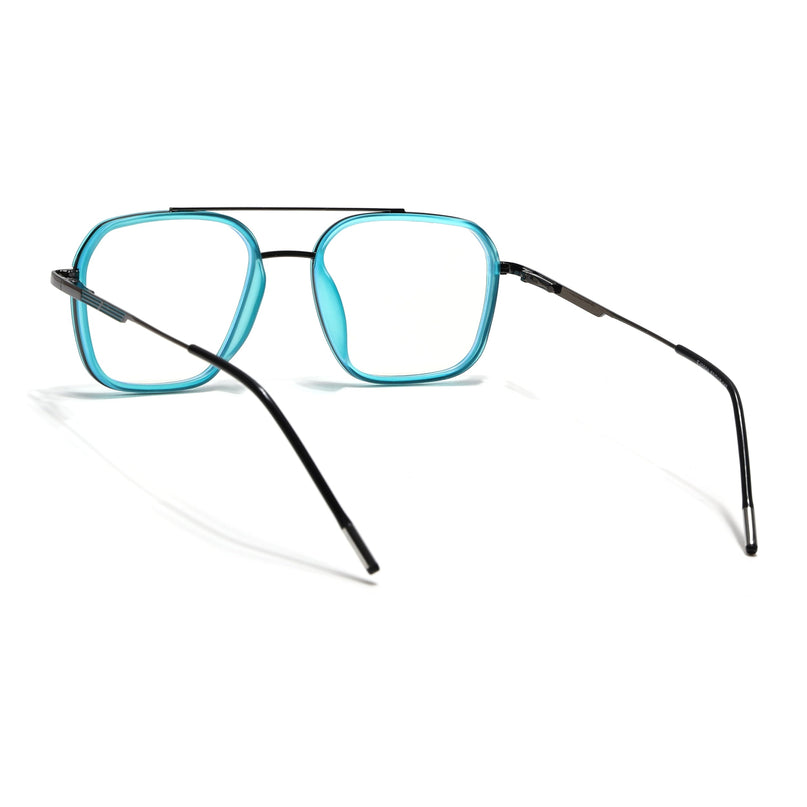 Eyejack Sea Green & Grey Wayfarer Eyeglasses for Men & Women (2504FCL1571-C5)
