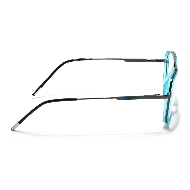 Eyejack Sea Green & Grey Wayfarer Eyeglasses for Men & Women (2504FCL1571-C5)