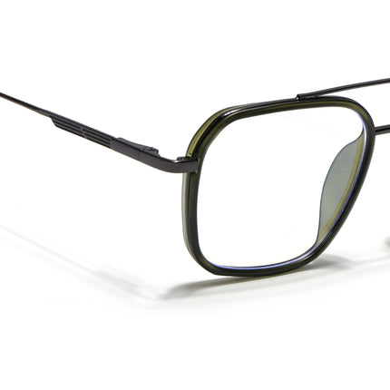 Eyejack Green & Grey Wayfarer Eyeglasses for Men & Women (2504FCL1572-C6)