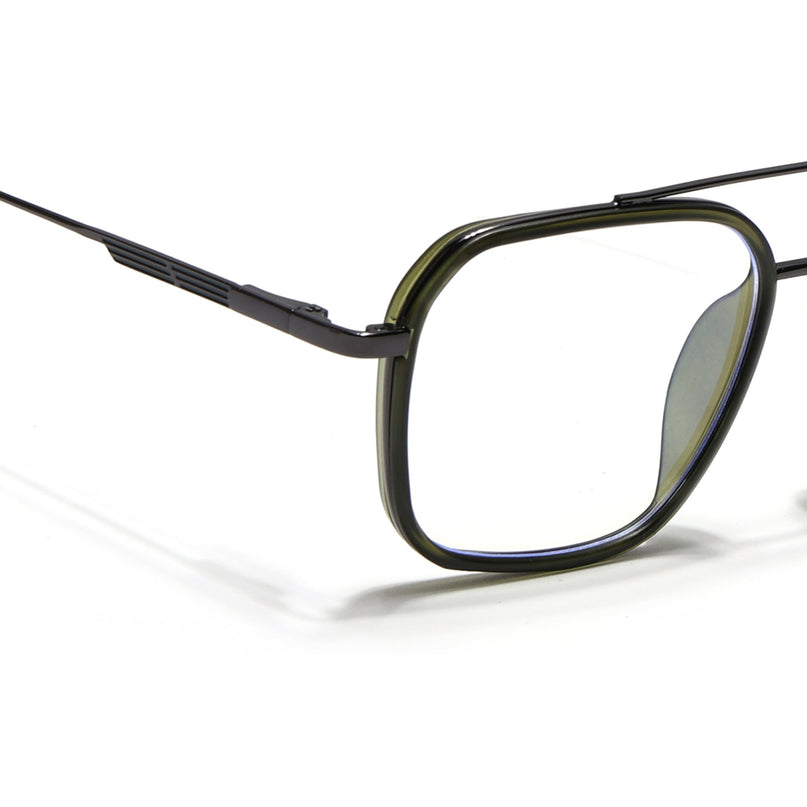 Eyejack Green & Grey Wayfarer Eyeglasses for Men & Women (2504FCL1572-C6)