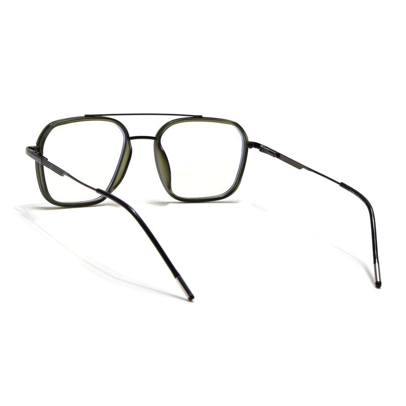 Eyejack Green & Grey Wayfarer Eyeglasses for Men & Women (2504FCL1572-C6)