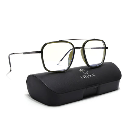 Eyejack Green & Grey Wayfarer Eyeglasses for Men & Women (2504FCL1572-C6)