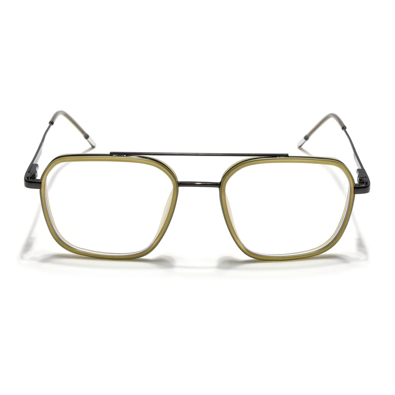 Eyejack Light Green & Grey Wayfarer Eyeglasses for Men & Women (2504FCL1573-C7)