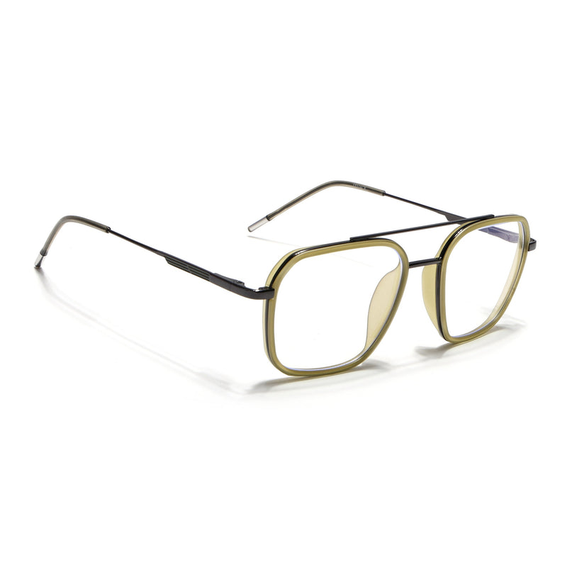 Eyejack Light Green & Grey Wayfarer Eyeglasses for Men & Women (2504FCL1573-C7)