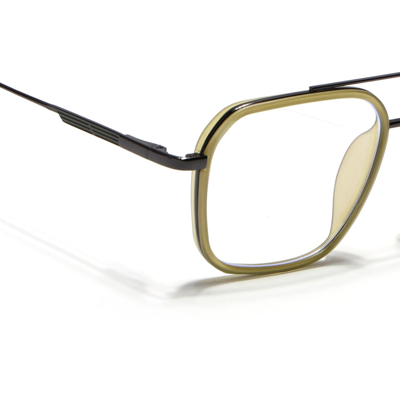 Eyejack Light Green & Grey Wayfarer Eyeglasses for Men & Women (2504FCL1573-C7)