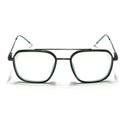 Eyejack Olive & Grey Wayfarer Eyeglasses for Men & Women (2504FCL1574-C8)