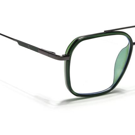 Eyejack Olive & Grey Wayfarer Eyeglasses for Men & Women (2504FCL1574-C8)