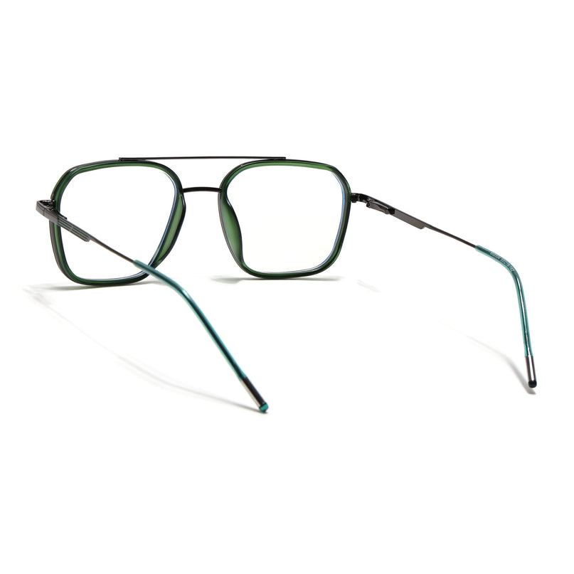 Eyejack Olive & Grey Wayfarer Eyeglasses for Men & Women (2504FCL1574-C8)