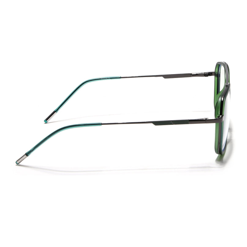 Eyejack Olive & Grey Wayfarer Eyeglasses for Men & Women (2504FCL1574-C8)