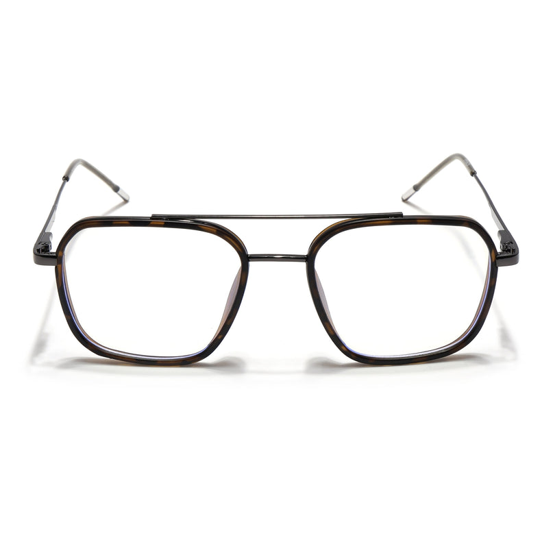 Eyejack Demi Brown & Grey Wayfarer Eyeglasses for Men & Women (2504FCL1576-C10)