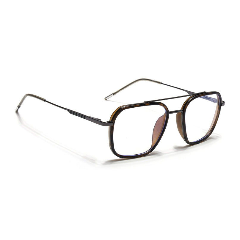 Eyejack Demi Brown & Grey Wayfarer Eyeglasses for Men & Women (2504FCL1576-C10)