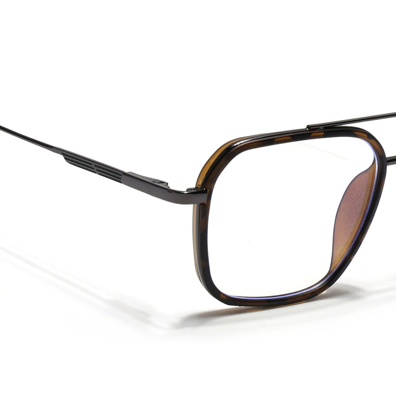 Eyejack Demi Brown & Grey Wayfarer Eyeglasses for Men & Women (2504FCL1576-C10)