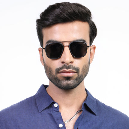 Eyejack Black & Grey Wayfarer Polarized Sunglasses for Men & Women (2504PCL1489)