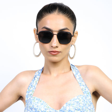 Eyejack Black & Grey Wayfarer Polarized Sunglasses for Men & Women (2504PCL1489)