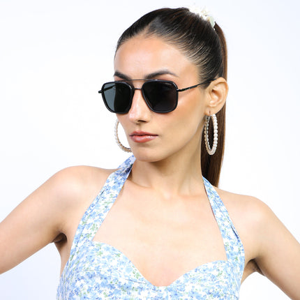 Eyejack Black & Grey Wayfarer Polarized Sunglasses for Men & Women (2504PCL1489)