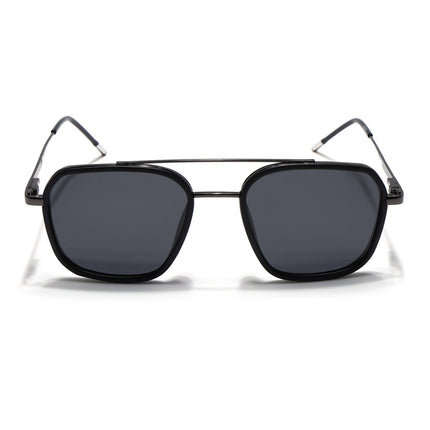 Eyejack Black & Grey Wayfarer Polarized Sunglasses for Men & Women (2504PCL1489)