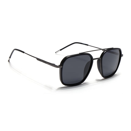 Eyejack Black & Grey Wayfarer Polarized Sunglasses for Men & Women (2504PCL1489)
