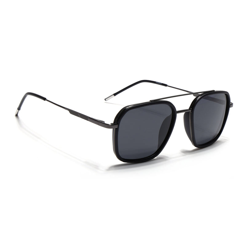 Eyejack Black & Grey Wayfarer Polarized Sunglasses for Men & Women (2504PCL1489)