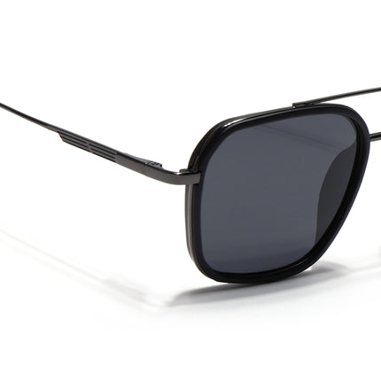Eyejack Black & Grey Wayfarer Polarized Sunglasses for Men & Women (2504PCL1489)