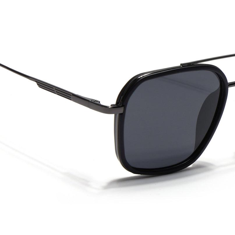 Eyejack Black & Grey Wayfarer Polarized Sunglasses for Men & Women (2504PCL1489)