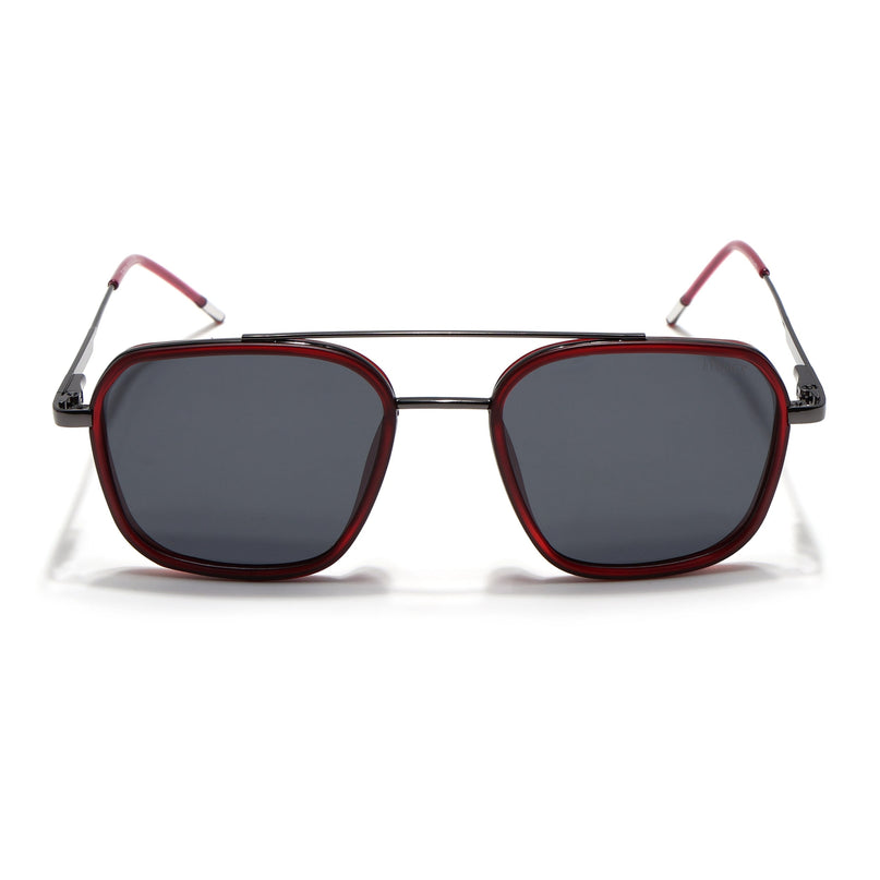 Eyejack Red & Grey Wayfarer Polarized Sunglasses for Men & Women (2504PCL1491)