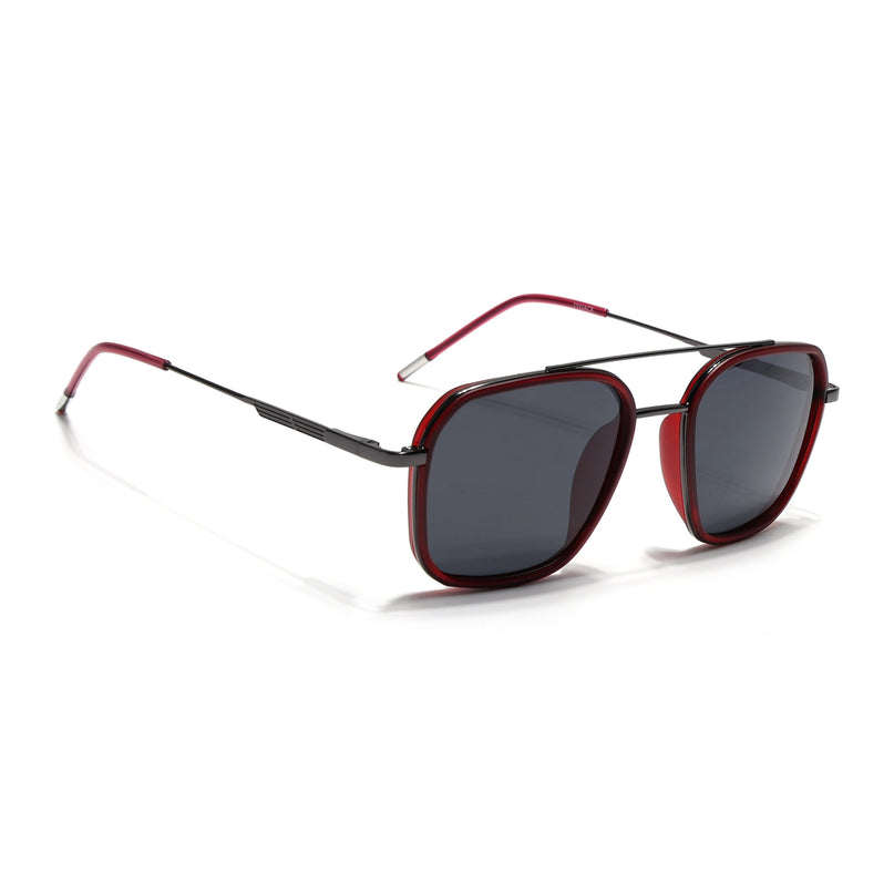 Eyejack Red & Grey Wayfarer Polarized Sunglasses for Men & Women (2504PCL1491)