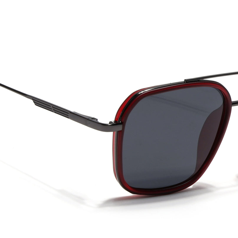 Eyejack Red & Grey Wayfarer Polarized Sunglasses for Men & Women (2504PCL1491)