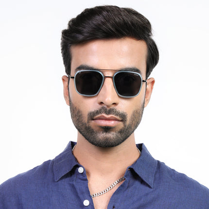 Eyejack Sky Blue & Grey Wayfarer Polarized Sunglasses for Men & Women (2504PCL1492)