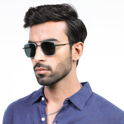 Eyejack Sky Blue & Grey Wayfarer Polarized Sunglasses for Men & Women (2504PCL1492)
