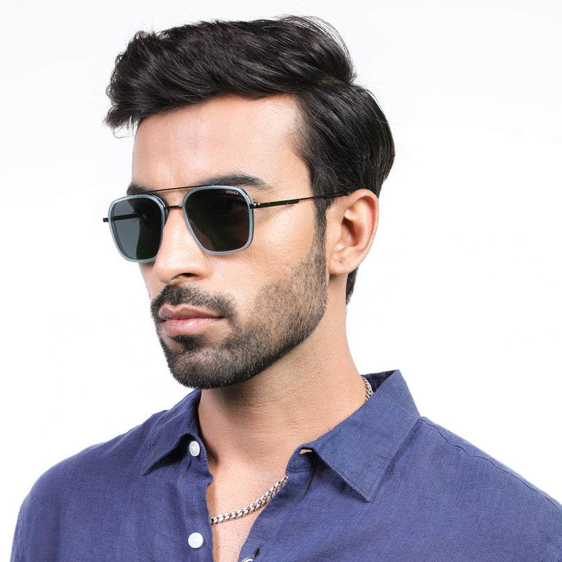 Eyejack Sky Blue & Grey Wayfarer Polarized Sunglasses for Men & Women (2504PCL1492)