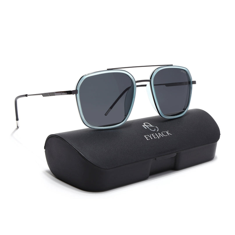 Eyejack Sky Blue & Grey Wayfarer Polarized Sunglasses for Men & Women (2504PCL1492)