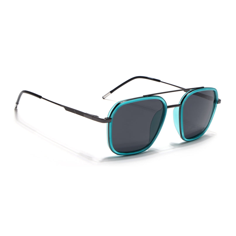 Eyejack Sea Green & Grey Wayfarer Polarized Sunglasses for Men & Women (2504PCL1493)
