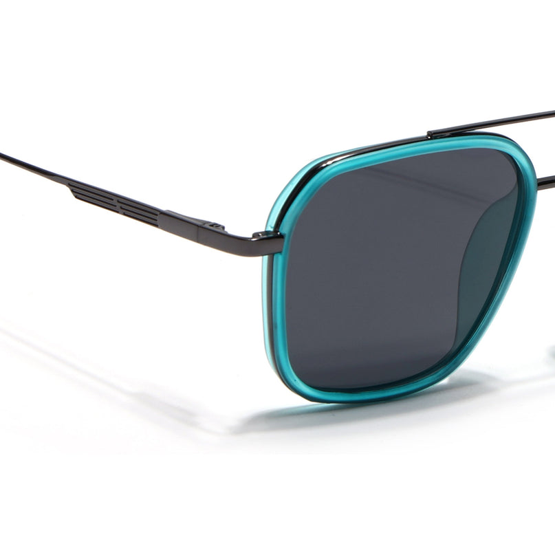 Eyejack Sea Green & Grey Wayfarer Polarized Sunglasses for Men & Women (2504PCL1493)