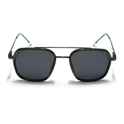 Eyejack Green & Grey Wayfarer Polarized Sunglasses for Men & Women (2504PCL1494)